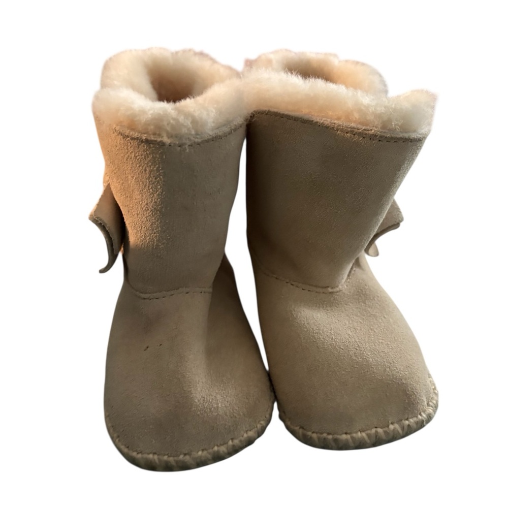 UGG Tan Baby Booties with Plush Lining